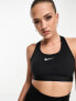 Nike Training Swoosh medium support sports bra in black