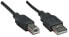 Фото #6 товара Manhattan USB-A to USB-B Cable - 0.5m - Male to Male - 480 Mbps (USB 2.0) - Equivalent to USB2HAB50CM - Hi-Speed USB - Black - Lifetime Warranty - Polybag - 0.5 m - USB A - USB B - USB 2.0 - Male/Male - Black