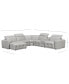 Фото #17 товара CLOSEOUT! Haigan 6-Pc. Leather Chaise Sectional Sofa with 2 Power Recliners, Created for Macy's