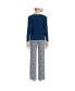 Women's Knit Pajama Set Long Sleeve T-Shirt and Pants