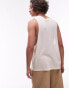 Фото #8 товара Topman drape crepe vest in stone