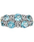 ფოტო #2 პროდუქტის EFFY® Blue Topaz Statement Ring (3-1/2 ct. t.w.) in Sterling Silver & 18k Gold