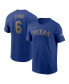 ფოტო #1 პროდუქტის Men's Josh Jung Royal Texas Rangers 2024 Gold Collection Name Number T-Shirt
