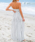 Women's Geo Print Tassel Halter Maxi Beach Dress