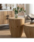Vintage like Style Bucket Shaped Coffee Table Set for Office, Dining Room and Living Room(Two-piece Set)