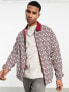 ASOS DESIGN oversized harrington jersey jacket in jacquard