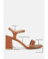 Фото #2 товара EDYTA Womens Ankle Strap Block Heel Sandals