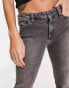 Фото #6 товара NA-KD x Moa Mattsson split detail jeans in dark grey