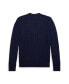 Big Boys Cable-Knit Cotton V-Neck Cardigan Sweater