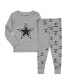 Фото #2 товара Пижама OuterStuff Dallas Cowboys Heathered Gray
