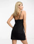 Фото #2 товара Stradivarius cargo cami mini dress in black