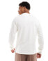 ASOS DESIGN 2 pack long sleeve t-shirts with crew neck in cream and brown