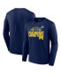 Фото #1 товара Men's Navy Michigan Wolverines 2023 Big Ten Football Conference Champions Long Sleeve T-shirt