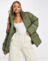 Фото #1 товара Columbia – Puffect – Strukturierte Nylon-Steppjacke in Khaki mit Knitteroptik, exklusiv bei ASOS