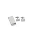 Фото #1 товара Silver-plated Rectangular Engravable Cuff Link and Money Clip Set