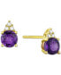 ფოტო #19 პროდუქტის Gemstone & Diamond Accent Stud Earrings