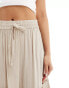 Vila tiered boho maxi skirt in stone