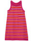 Фото #2 товара Kid Striped Tank Crochet Sweater Dress 5