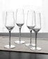 Фото #1 товара Black Stem Champagne Glasses, Set of 4, Created for Macy's