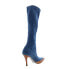 Фото #8 товара Diesel D-Venus KBT Y02917-P4734-T6019 Womens Blue Canvas Knee High Boots 6