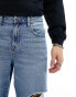 Фото #12 товара ASOS DESIGN baggy jeans with with rips in mid wash blue