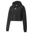 Puma Classics Ribbed Pullover Hoodie Womens Black 53435701