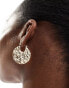 Фото #4 товара Accessorize hammered hoop earrings in gold