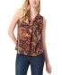 ფოტო #1 პროდუქტის Petite Paisley-Print Sleeveless Top