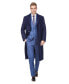 ფოტო #2 პროდუქტის Men's Knee Length Wool Blend Three Button Long Jacket Overcoat Top Coat