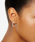 ფოტო #5 პროდუქტის Crystal Stone Pear Shape Post Hoop Earrings