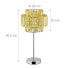 Nachttischlampe Kristall gold