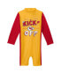 Фото #1 товара Toddler Boys and Girls Gold Kansas City Chiefs Wave Runner Long Sleeve Wetsuit