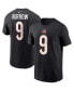 Фото #1 товара Men's Joe Burrow Black Cincinnati Bengals Player Name and Number T-shirt