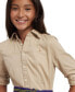 Фото #5 товара Платье для малышей Polo Ralph Lauren с поясом из хлопкового штанного хлопка