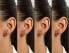 Silver stud earrings with light pink zircons EA598WP