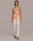 ფოტო #4 პროდუქტის Donna Karan Women's Printed Square-Neck Tank Top