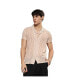 ფოტო #1 პროდუქტის Men's White & Brown Unbalanced Striped Shirt