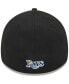 Фото #5 товара Men's Black Tampa Bay Rays Logo 39THIRTY Flex Hat
