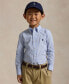 Toddler and Little Boys Striped Cotton Poplin Shirt Синий, 3 - фото #2