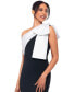 ფოტო #4 პროდუქტის Women's Bow-Trimmed One-Shoulder Gown