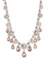 Фото #1 товара Marchesa gold-Tone Multi Stone Drama Collar Necklace, 16" + 3" extender
