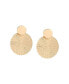 Women's Gold Dented Circular Drop Earrings