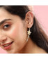 ფოტო #3 პროდუქტის Women's Gold Embellished Flower Drop Earrings