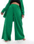 Фото #4 товара Esmee Curve textured beach trouser co-ord in green