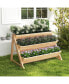 Фото #9 товара 3-Tier Garden Bed with Storage Shelf 2 Hanging Hooks and 3 Bed Liners