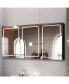 Фото #1 товара Black LED Bathroom Medicine Cabinet, Mirror Defogging, Dimmer