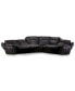 Фото #2 товара Lenardo 5-Pc. Leather Sectional with 3 Power Motion Recliners, Created for Macy's