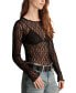 Фото #3 товара Women's Lace Layering Long-Sleeve Top