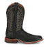 Фото #1 товара Justin Boots Poston Wide Square Toe Cowboy Mens Black Casual Boots BR387