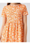 Фото #5 товара Платье с короткими рукавами в цветочном рисунке Koton